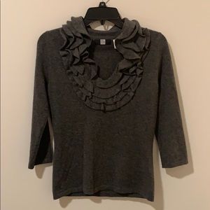 Saks fifth Avenue cashmere ruffle sweater